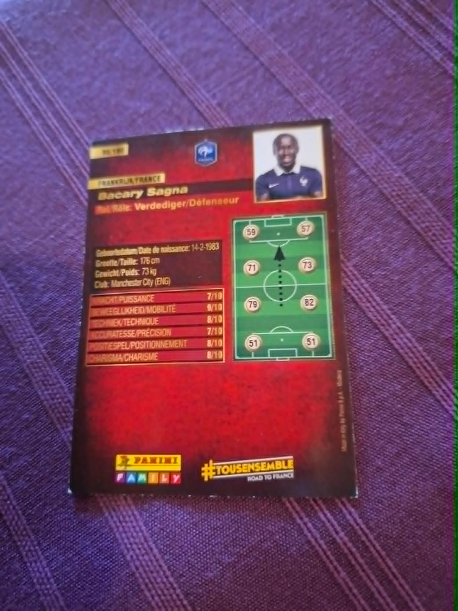 Panini/Football Card/Bacary Sagna / France – photo 2